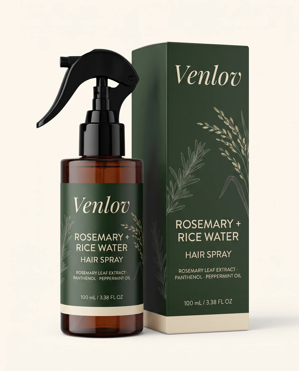 Venlov Root Ritual Rosemary Water + Rice Water Scalp & Hair Mist+