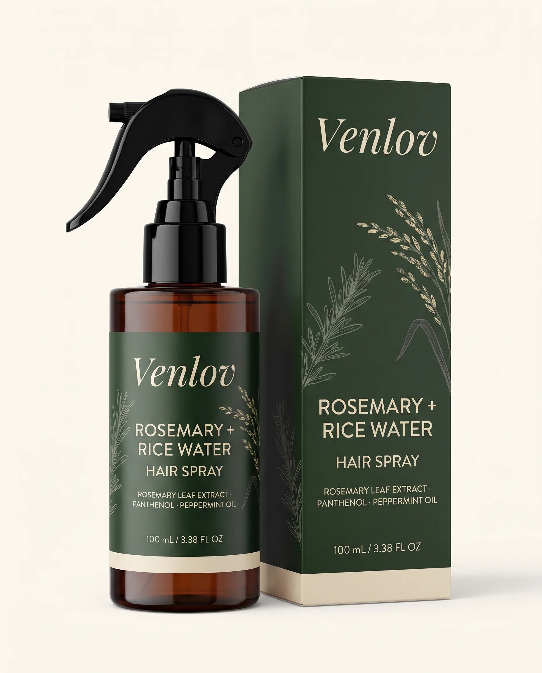 Venlov Root Ritual Rosemary Water + Rice Water Scalp & Hair Mist+